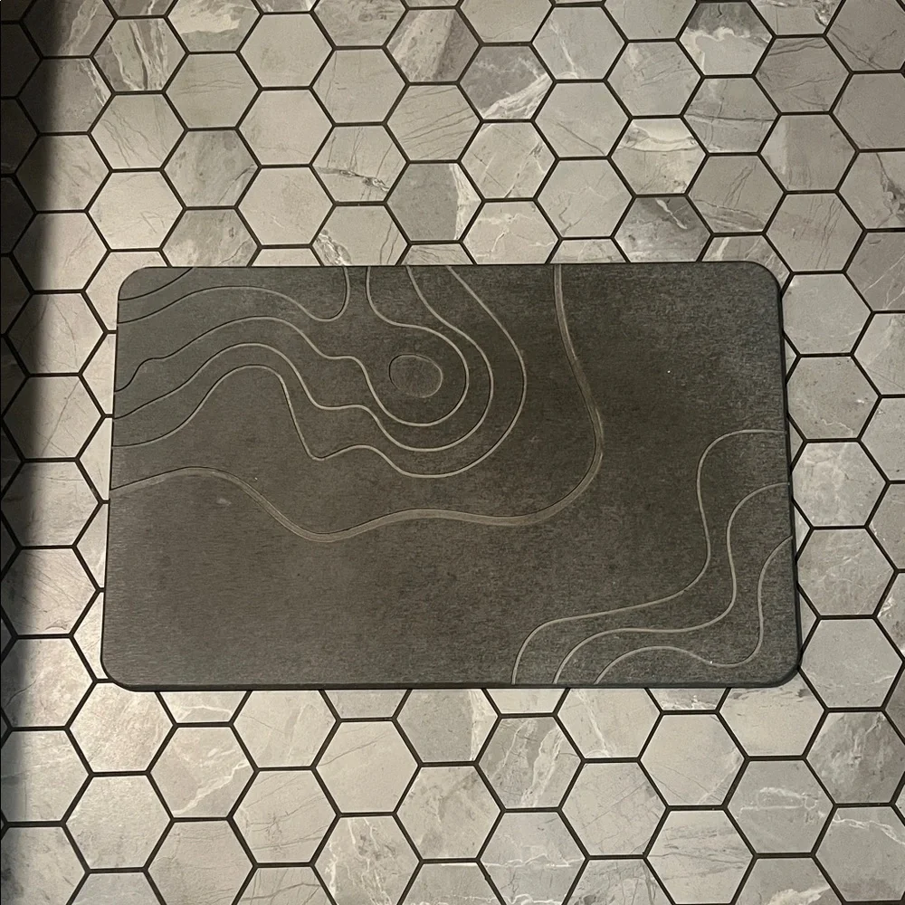 Modern Charcoal Bath Mat